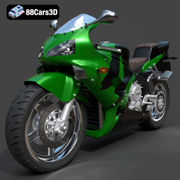 Mototsikly-Honda_CBR-001 Honda CBR Motorcycle 3D Model