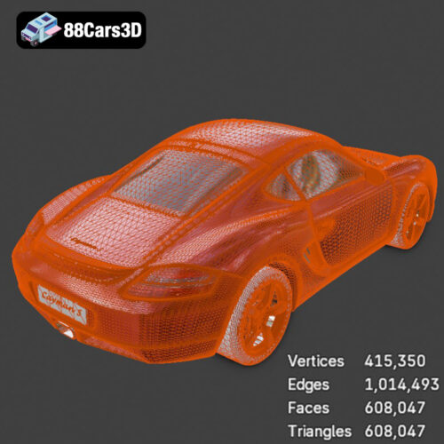Porsche Cayman S 2024 3D Model