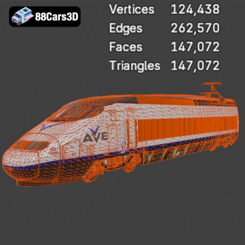 Poezd AVE 147-102-002 3D Model