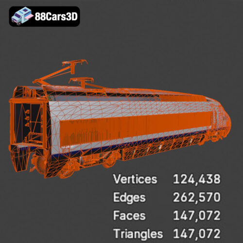 Poezd AVE 147-102-002 3D Model