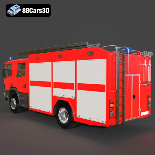 Scania 94D 260 Fire Engine 3D Model