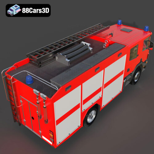 Scania 94D 260 Fire Engine 3D Model