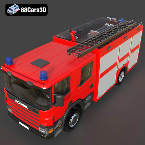 Scania 94D 260 Fire Engine 3D Model
