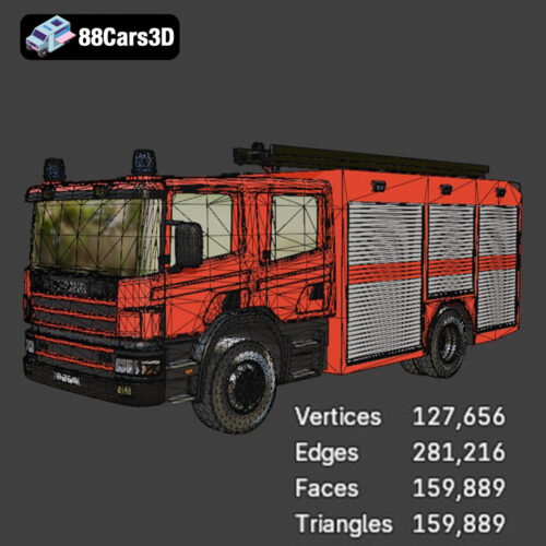 Scania 94D 260 Fire Engine 3D Model