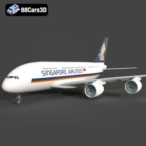 Singapore Airlines A380-001 3D Model