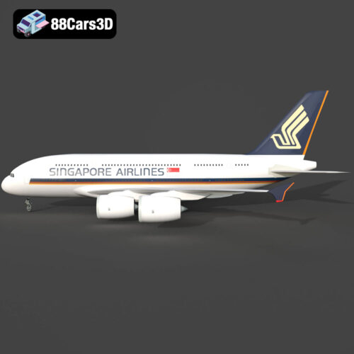Singapore Airlines A380-001 3D Model