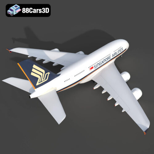 Singapore Airlines A380-001 3D Model