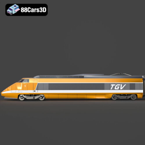 TGV High-Speed Train 3D Model