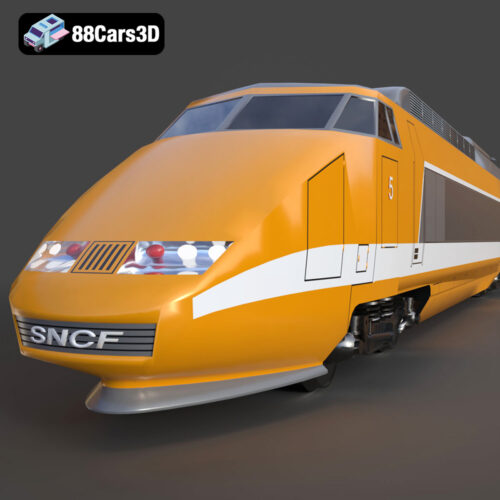 TGV High-Speed Train 3D Model