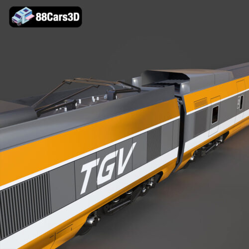 TGV High-Speed Train 3D Model