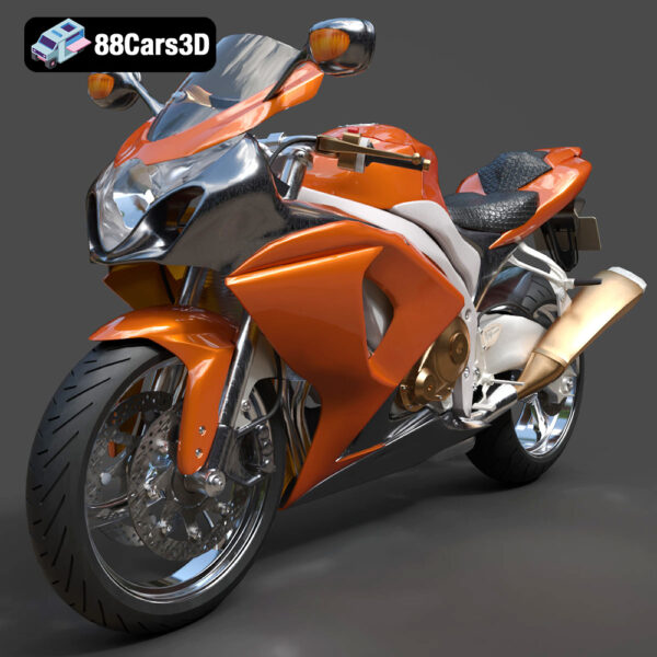 Sport Bike-001 Yamaha YZF R1 2010 3D Model