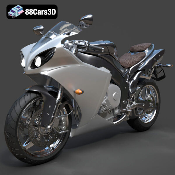 Sport Bike_2-001 Yamaha YZF R1 2006 3D Model