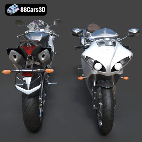 Sport Bike_2-006 Yamaha YZF R1 2006 3D Model