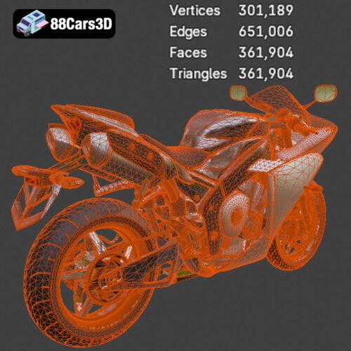 Sport Bike_2-008 Yamaha YZF R1 2006 3D Model