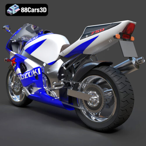 Suzuki GSX-R 750-003 Suzuki GSX R 750 3D Model