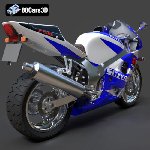 Suzuki GSX-R 750-004 Suzuki GSX R 750 3D Model