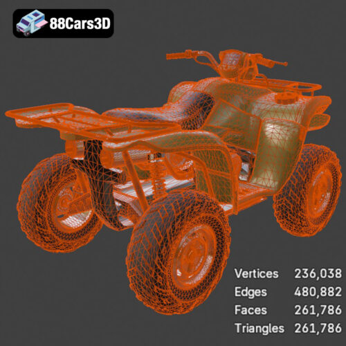 Suzuki Kingquad-008 Suzuki Kingquad ATV 3D Model