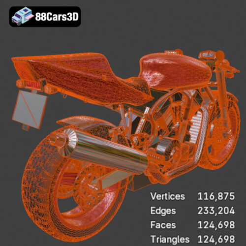 Suzuki Street Fighter-008 Suzuki Street Fighter Motorcycle 3D Model