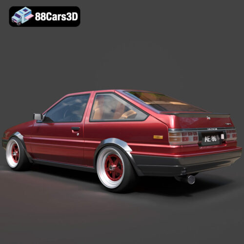 Toyota AE86 Levin 1983–1987-003 Toyota AE86 Levin 1983 1987 3D Model