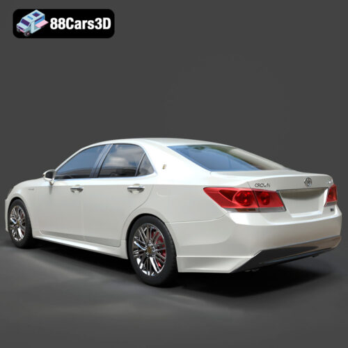 Toyota Crown Hybrid Athlete 2013 3D Model - Gallery Image 6 Toyota Crown Hybrid Athlete 2013 3D Model