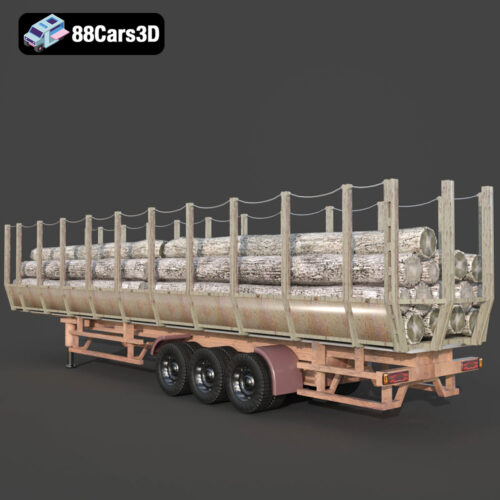 Forestry Trailer 006 3D Model