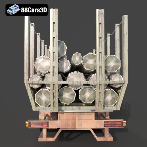 Forestry Trailer 006 3D Model