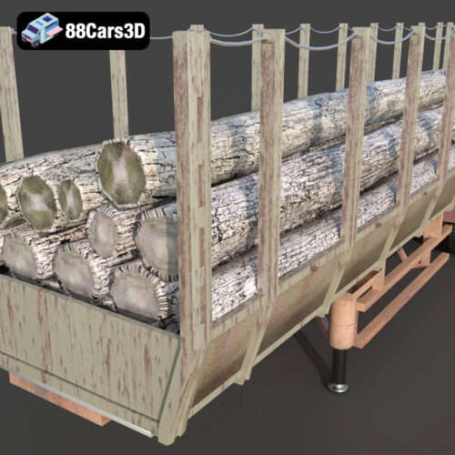 Forestry Trailer 006 3D Model