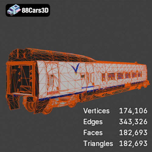 Vagon-Turist AVE Club 007 3D Model - Gallery Image 1 Vagon-Turist AVE Club 007 3D Model