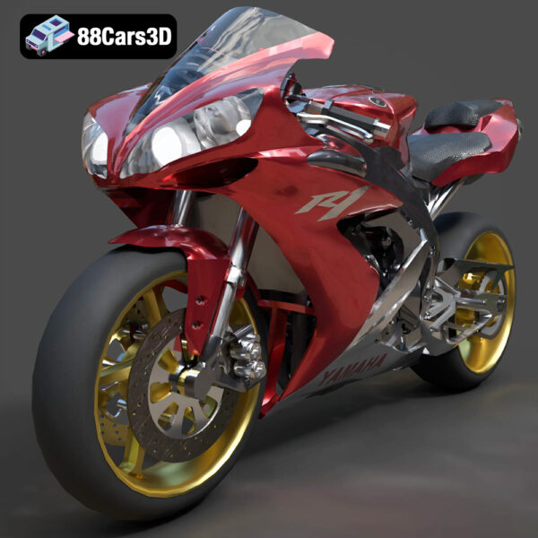 Yamaha YZF-R1 2008 -001 Yamaha YZFR1 2008 3D Model