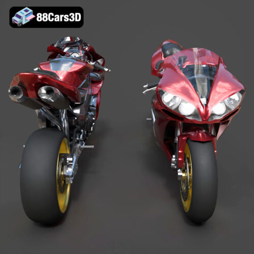 Yamaha YZF-R1 2008 -006 Yamaha YZFR1 2008 3D Model