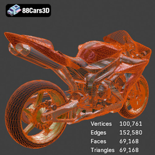 Yamaha YZF-R1 2008 -008 Yamaha YZFR1 2008 3D Model