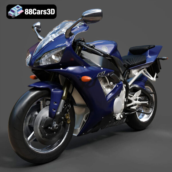 Yamaha YZF-R1 Motorcycle 3D Model - Main Image Yamaha YZF-R1 Motorcycle 3D Model