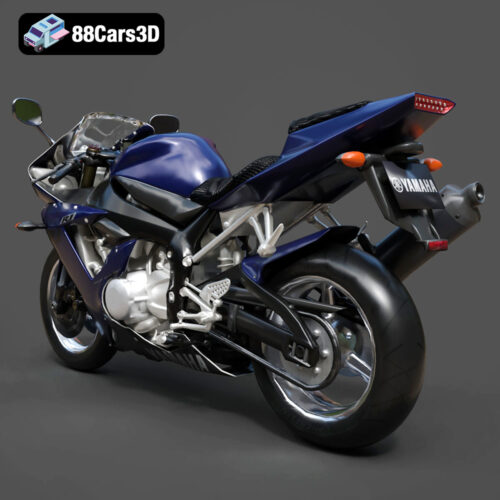 Yamaha YZF-R1 Motorcycle 3D Model - Gallery Image 5 Yamaha YZF-R1 Motorcycle 3D Model