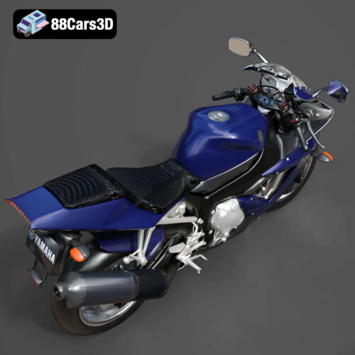 Yamaha YZF-R1 Motorcycle 3D Model - Gallery Image 7 Yamaha YZF-R1 Motorcycle 3D Model