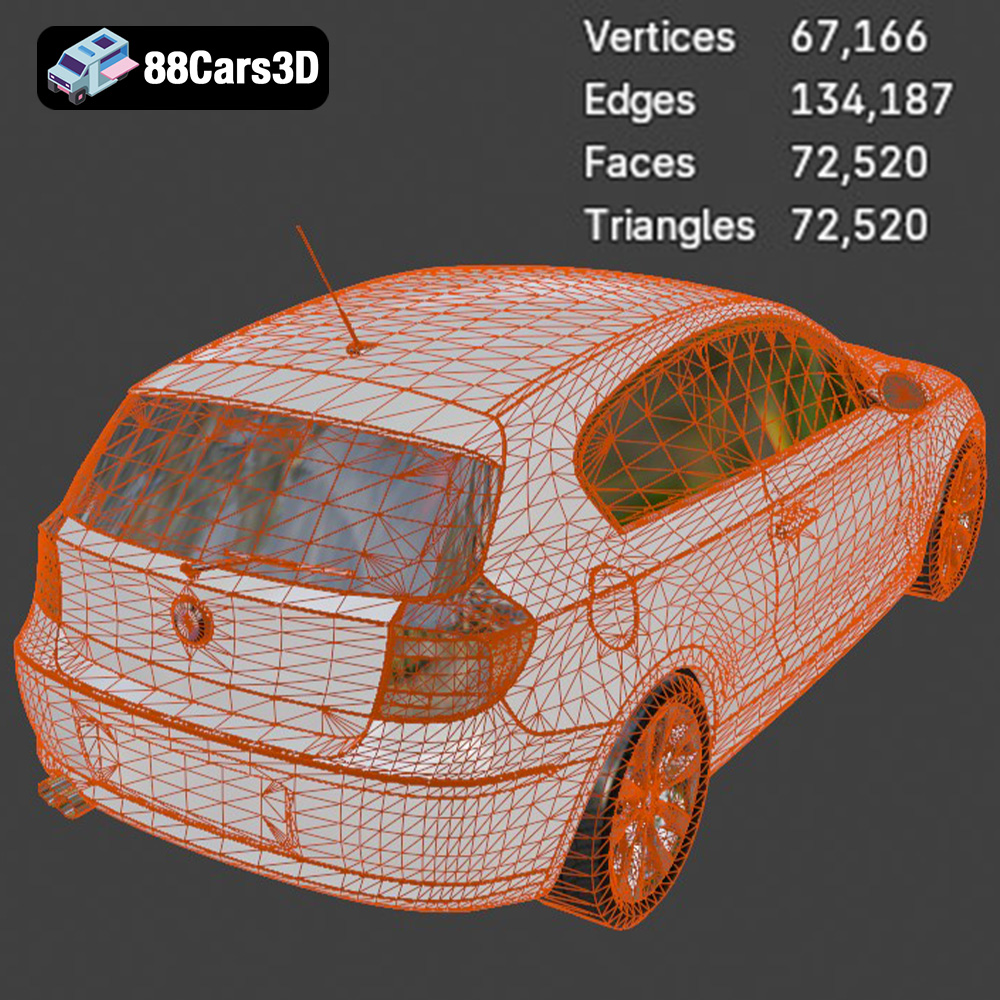 BMW 1 Series 3-Door E81 3D Model