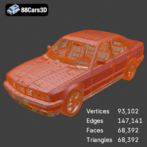 BMW 5 E34-535i 3D Model