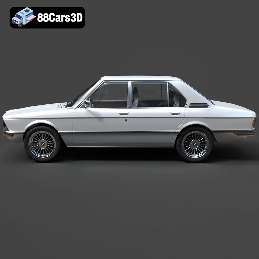 BMW 5 Series E12 528i 3D Model