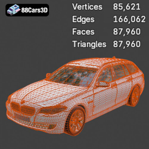 BMW 5 Series Touring F11-007 3D Model