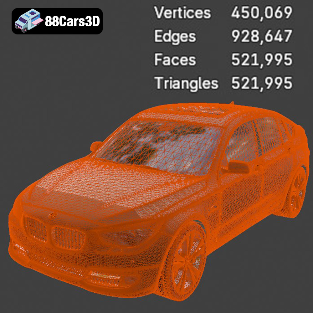 BMW 5 Series Gran Turismo F07-003 3D Model