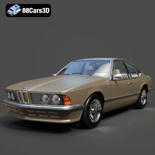 BMW 6 Series 1986 3D Model - Main Image BMW 6 Series 1986 3D Model