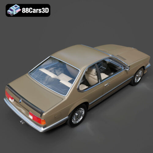 BMW 6 Series 1986 3D Model - Gallery Image 7 BMW 6 Series 1986 3D Model