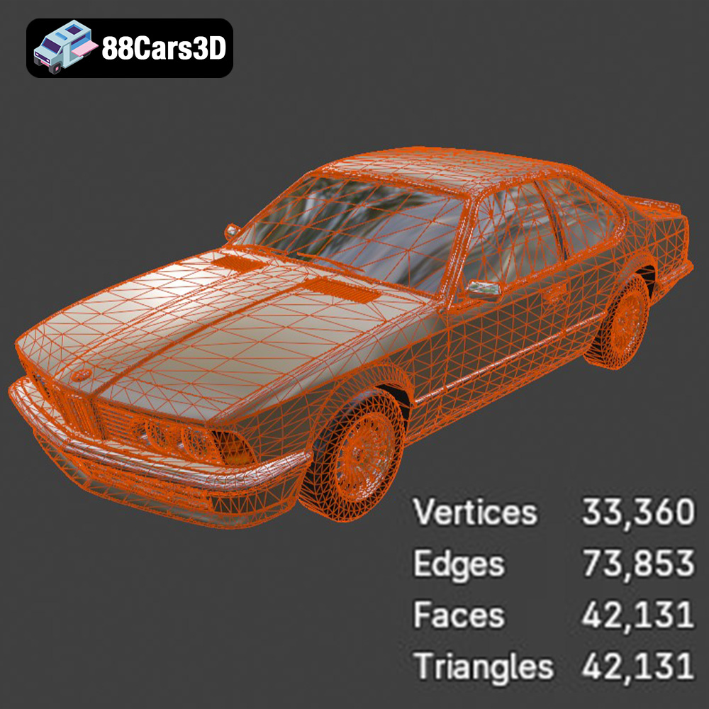 BMW 6 Series 1986 3D Model