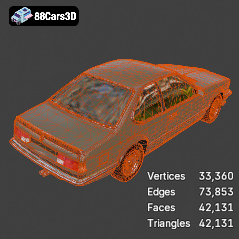 BMW 6 Series 1986 3D Model