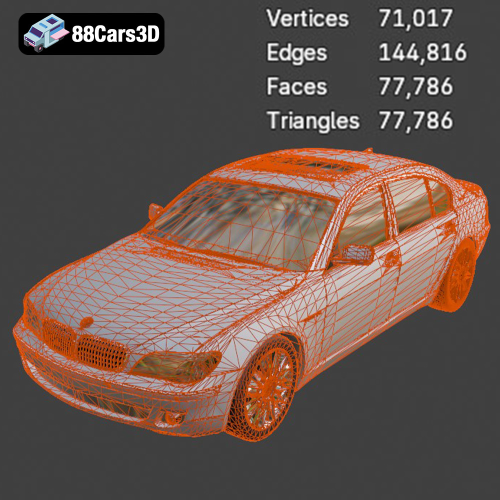 BMW 760Li E66 2005 3D Model