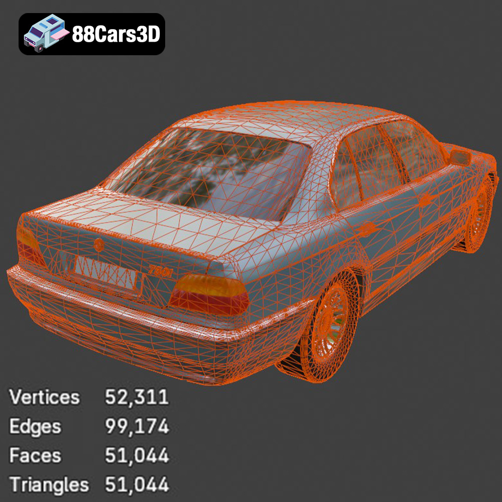BMW 7 Series E38 3D Model