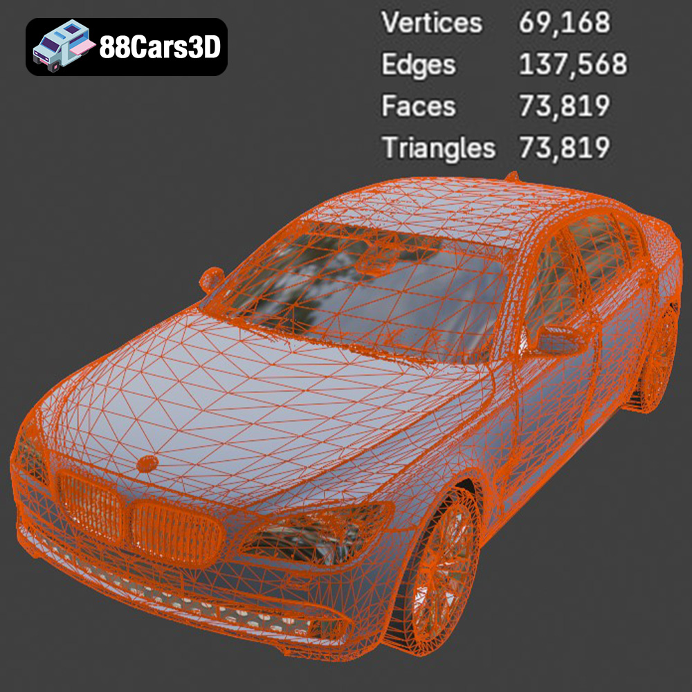 BMW 7-Series F02 3D Model