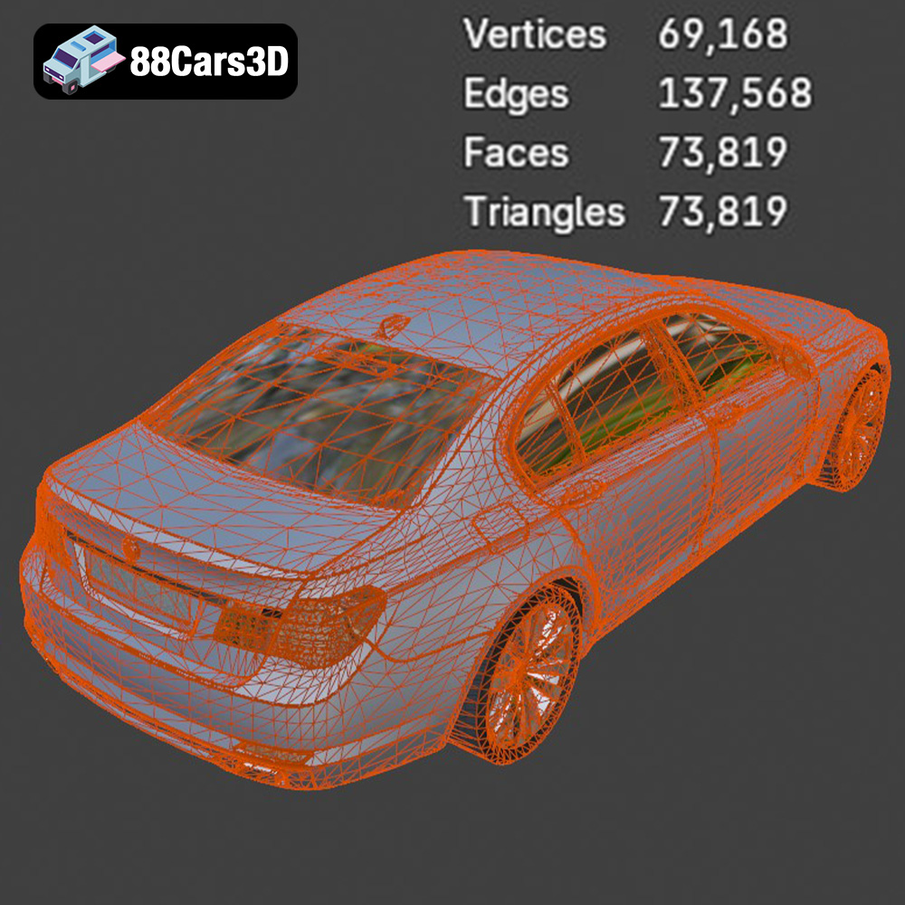 BMW 7-Series F02 3D Model