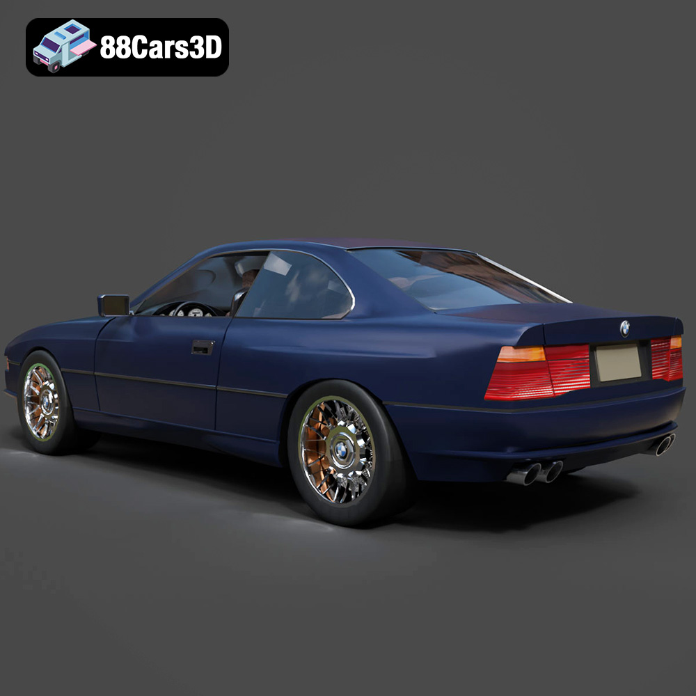 BMW 850i Coupe 1990 3D Model