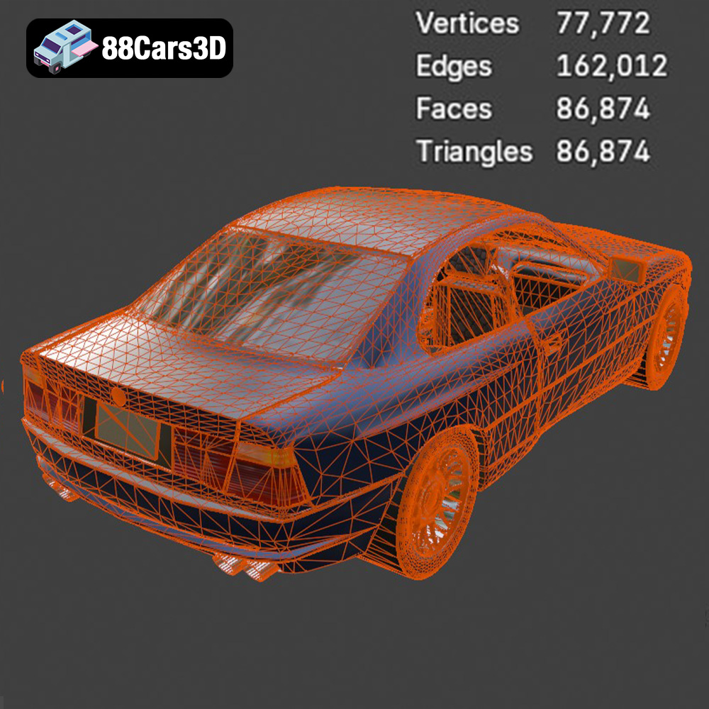 BMW 850i Coupe 1990 3D Model