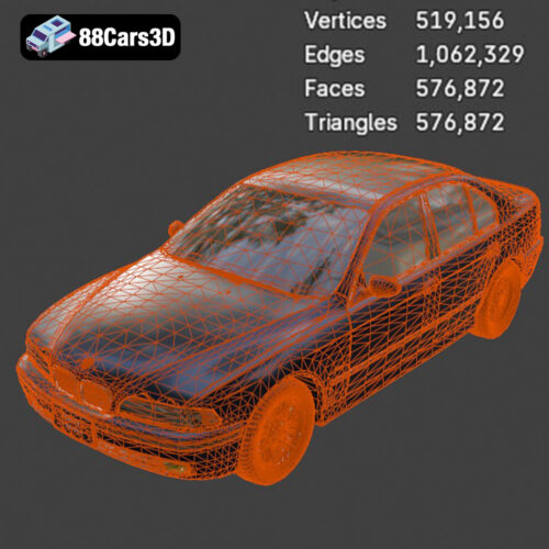BMW E39 M5-540i 3D Model - Gallery Image 3 BMW E39 M5-540i 3D Model